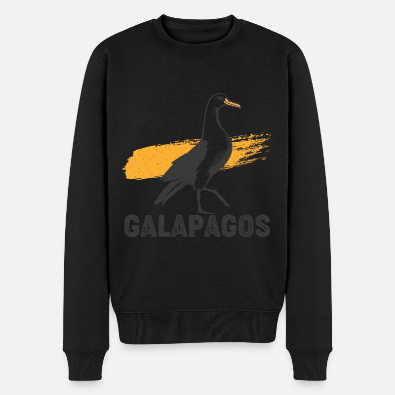 Galapagos-Nationalpark Ecuador Pelikan Ozean Meer - Männer Premium Bio Pullover - Schwarz
