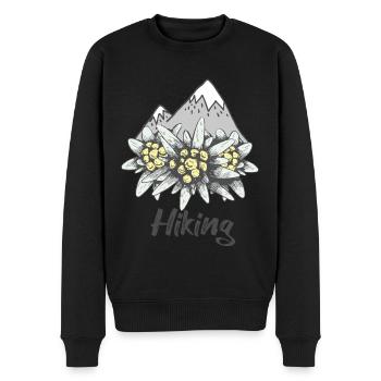 Randonnée Alpes Souvenir Edelweiss Suisse Montagnes Nat - Pull Premium bio Homme - noir - Devant - Nico (187cm)