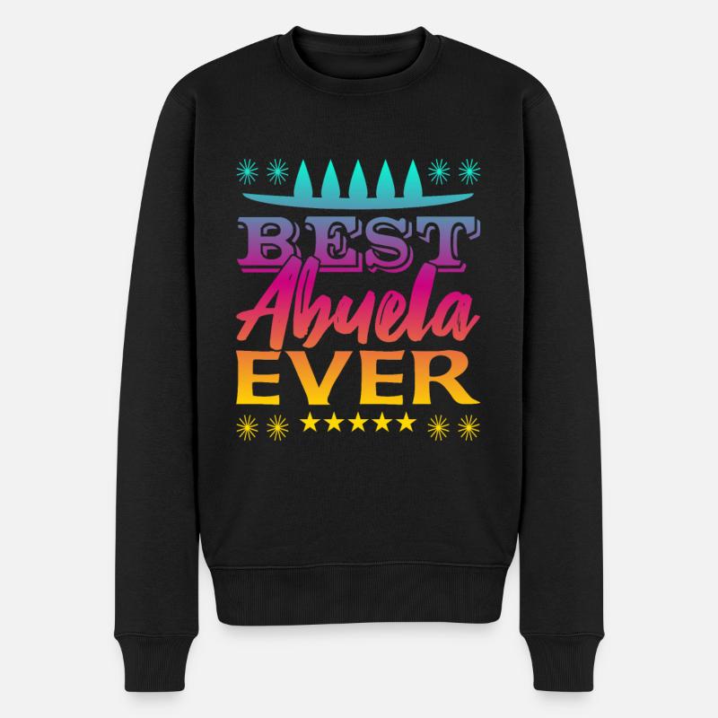 Best Abuela Ever - Männer Premium Bio Pullover - Schwarz