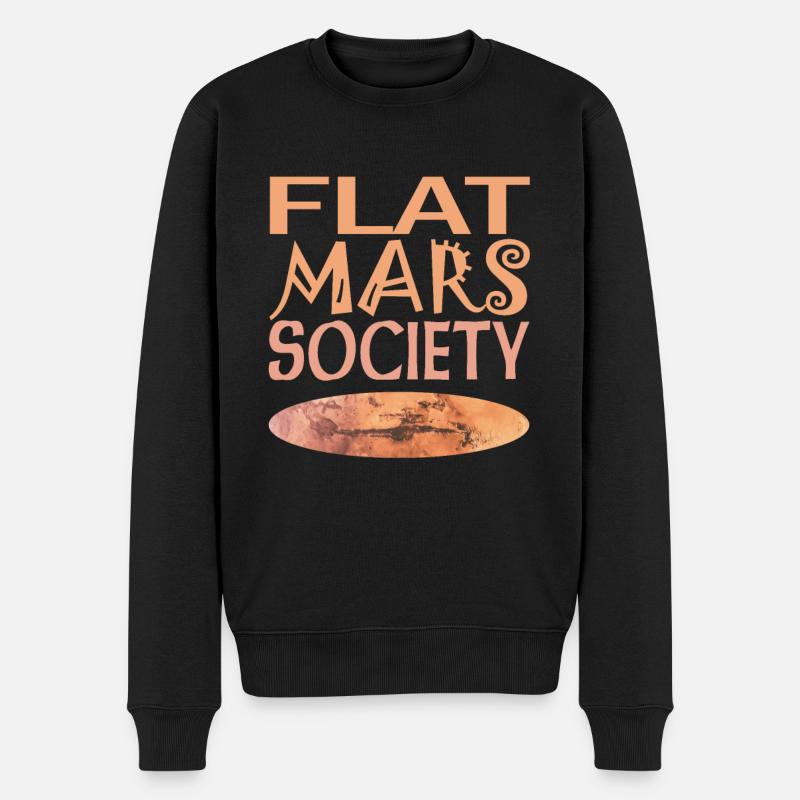 Flat Mars Society - Männer Premium Bio Pullover - Schwarz