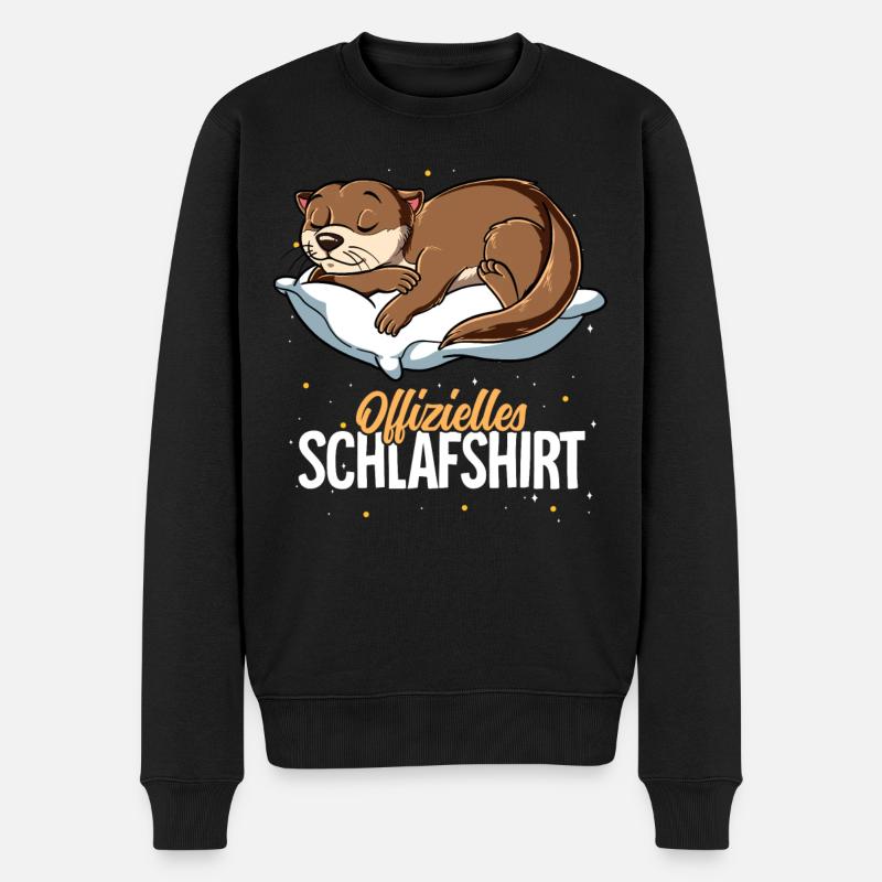 Offizielles Schlafshirt Otter - Männer Premium Bio Pullover - Schwarz