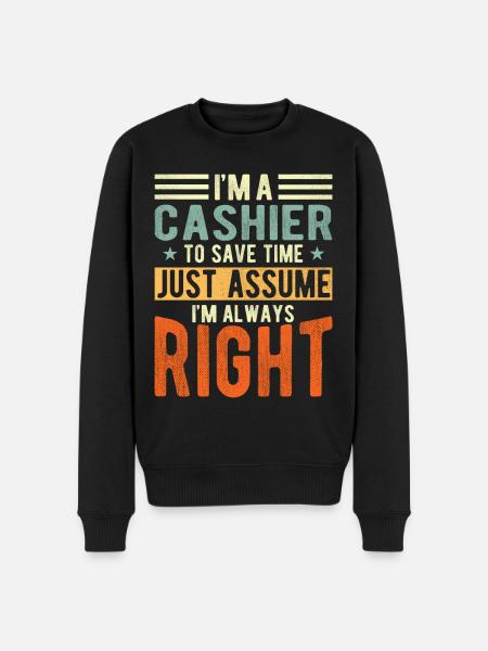 Cashier - Men's Premium Organic Jumper - black