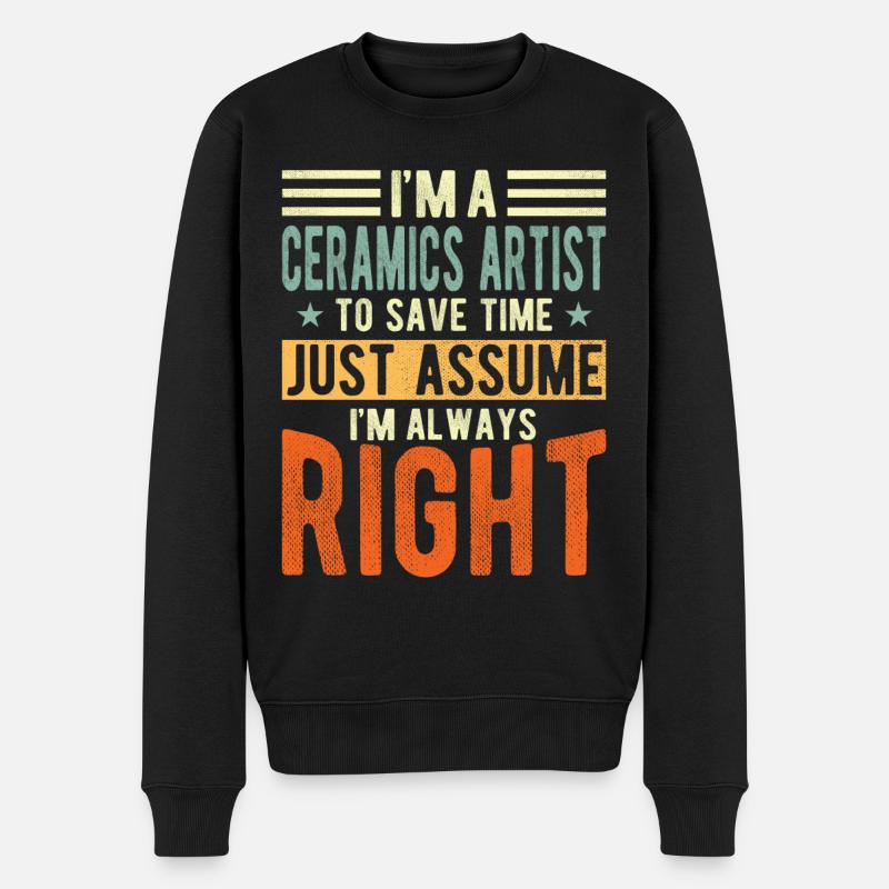 Artistes céramistes - Pull Premium bio Homme - noir