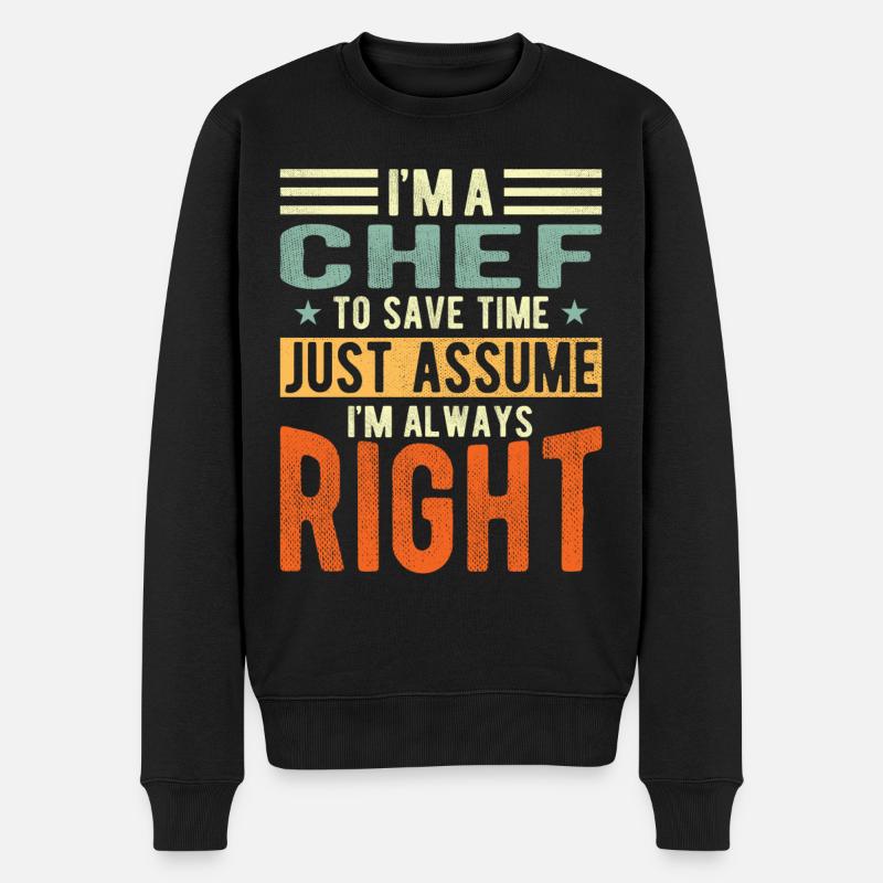 Cuire - Pull Premium bio Homme - noir