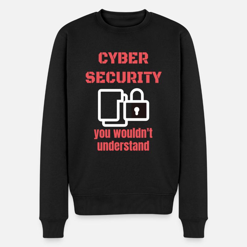 Cybersecurity - IT-Sicherheit Informatiker - Männer Premium Bio Pullover - Schwarz
