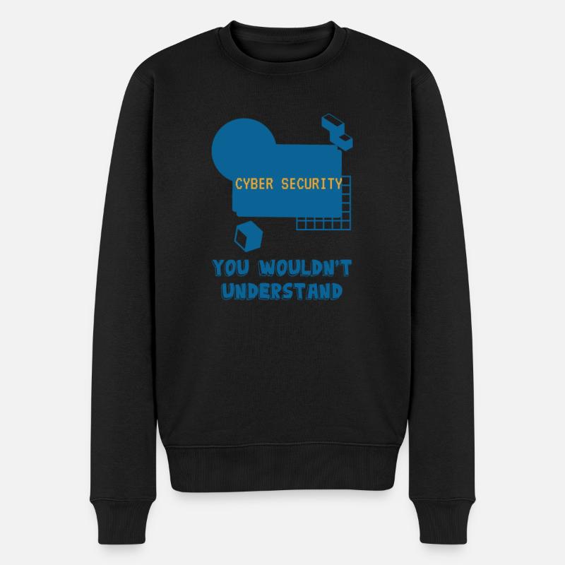 Cybersecurity - IT-Sicherheit Informatiker - Männer Premium Bio Pullover - Schwarz