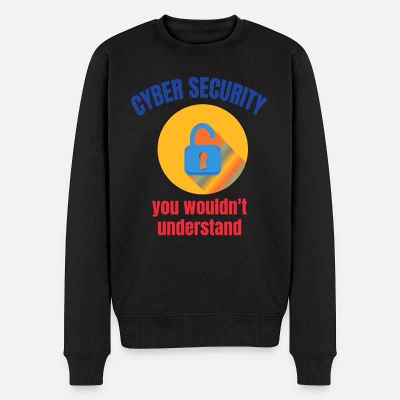 Cybersecurity - IT-Sicherheit Informatiker - Männer Premium Bio Pullover - Schwarz