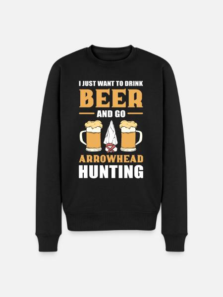 Pfeilspitzenjagd Pfeilspitzen-Jagd Pfeilspitzen-Sa - Männer Premium Bio Pullover - Schwarz