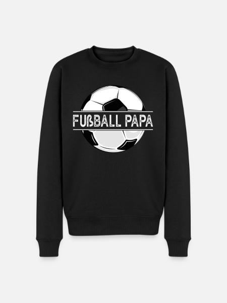 Fußball Papa - Männer Premium Bio Pullover - Schwarz