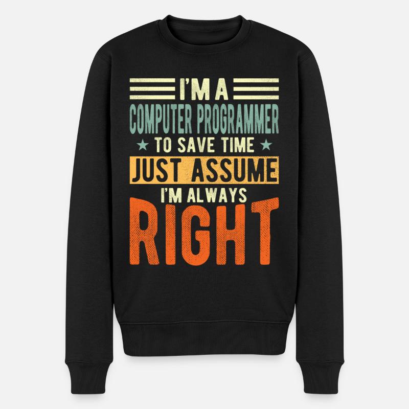 Computer programmer - Men's Premium Organic Jumper - black