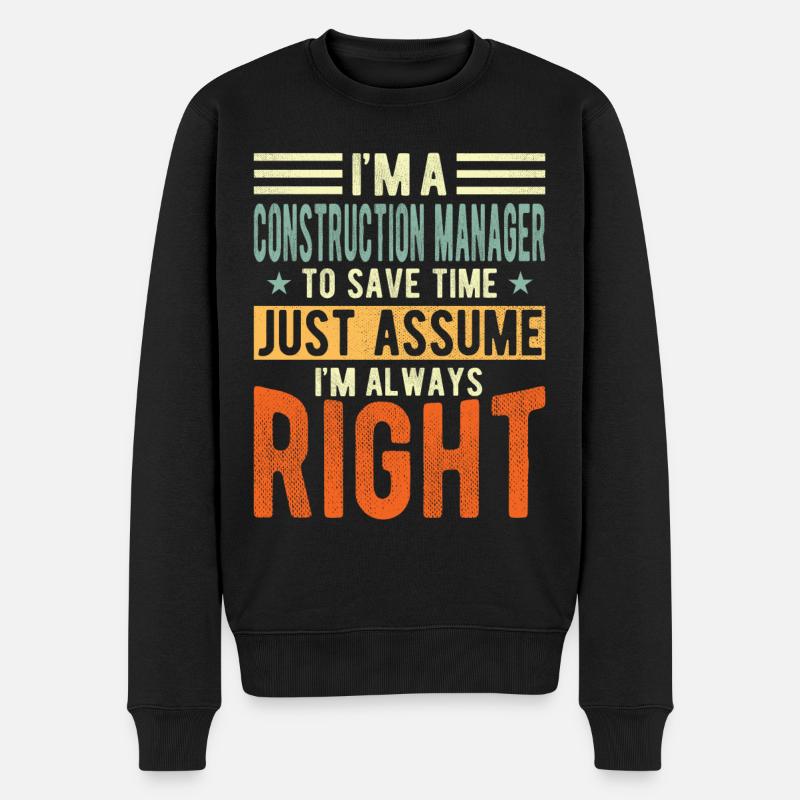 Responsable du site - Pull Premium bio Homme - noir