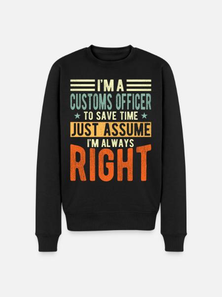 Customs officer - Men's Premium Organic Jumper - black