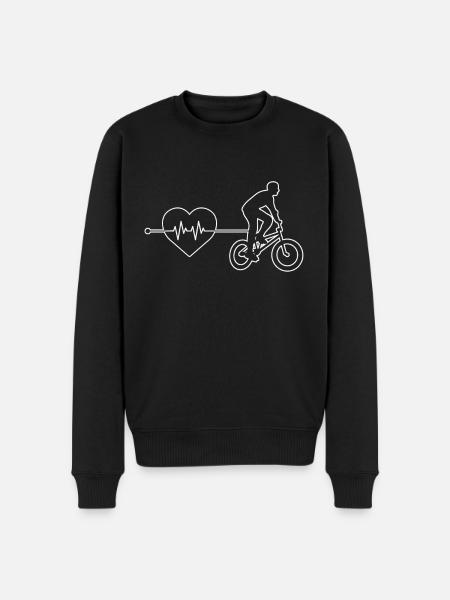 bmx heartbeat - Men's Premium Organic Jumper - black