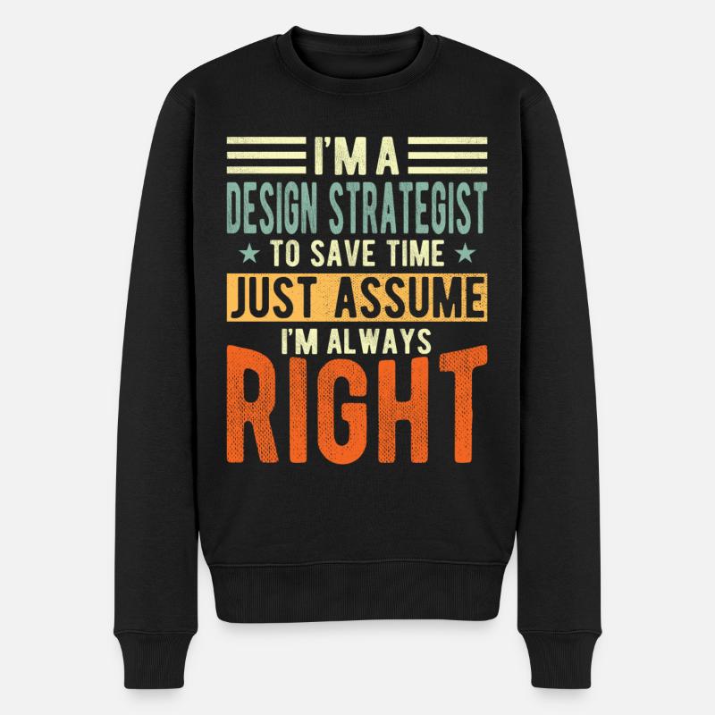 Stratège en conception - Pull Premium bio Homme - noir