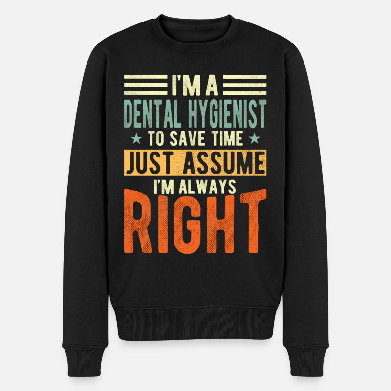 Zahnhygieniker - Männer Premium Bio Pullover - Schwarz