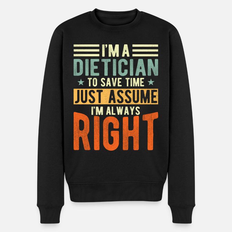 Diététicien - Pull Premium bio Homme - noir