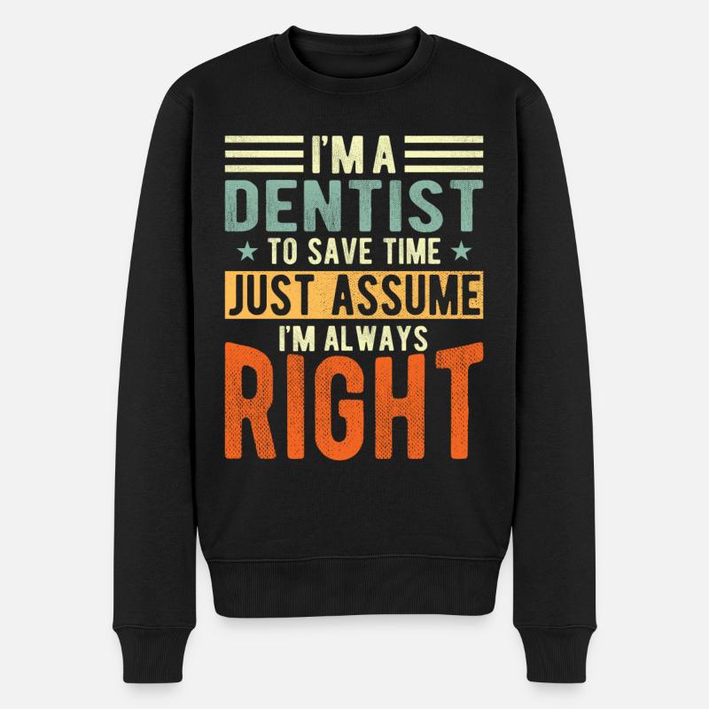 Dentiste - Pull Premium bio Homme - noir