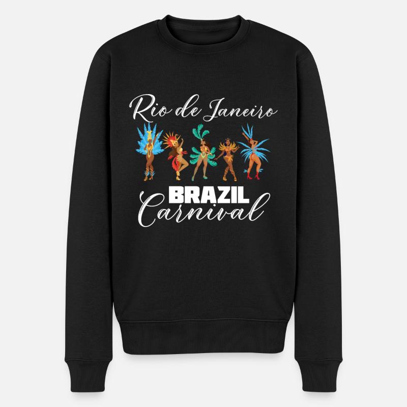 Rio Karneval Rio de Janeiro Feier in Brasilien - Männer Premium Bio Pullover - Schwarz