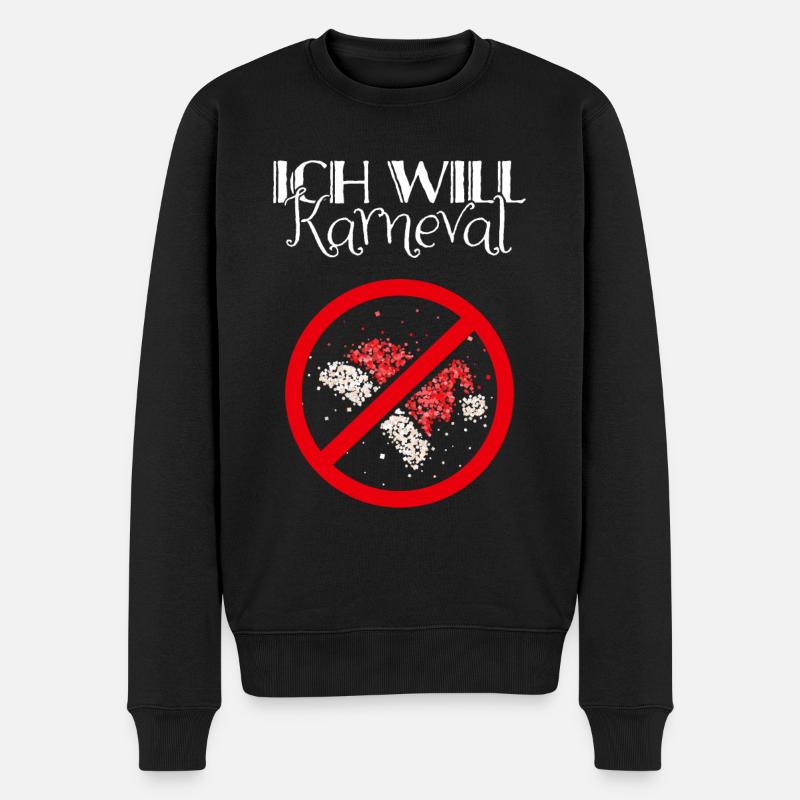 Karneval Konfetti Anti Nikolaus Weihnachtsmuffel - Männer Premium Bio Pullover - Schwarz