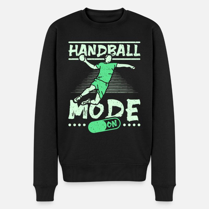 Handball mode on - Männer Premium Bio Pullover - Schwarz