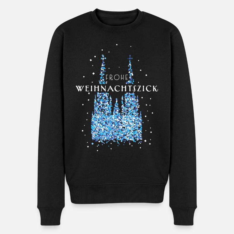 Kölner Dom Weihnachtszeit Köln Kölsch Heiligabend - Männer Premium Bio Pullover - Schwarz