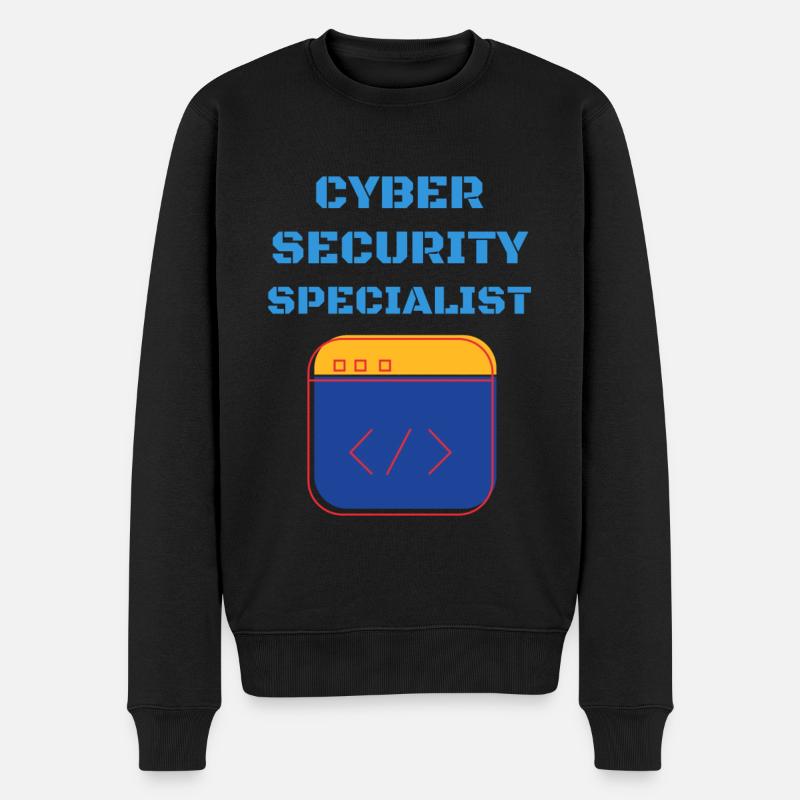 Cybersecurity - IT-Sicherheit Informatiker - Männer Premium Bio Pullover - Schwarz