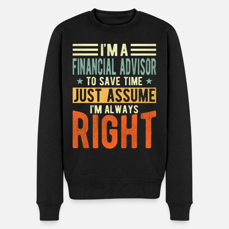 Conseiller financier - Pull Premium bio Homme - noir