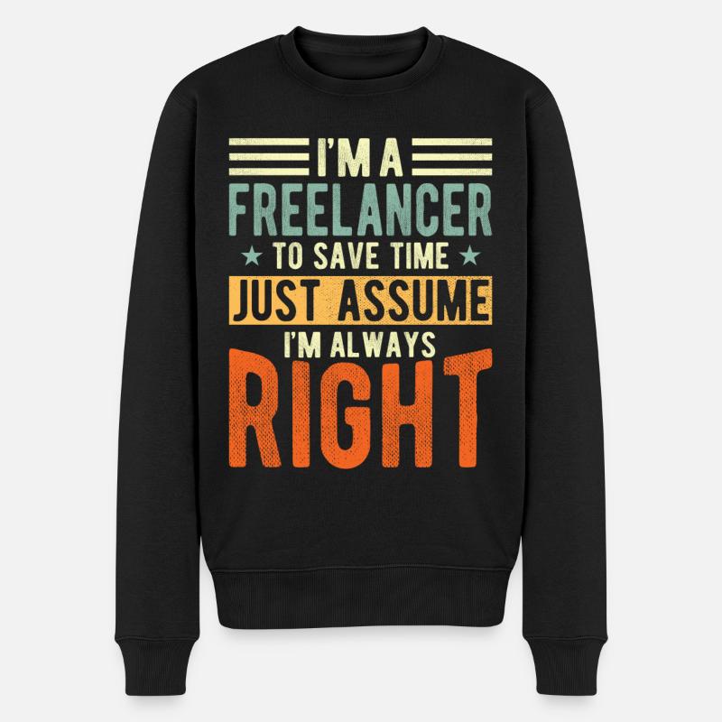 Travailleur indépendant - Pull Premium bio Homme - noir