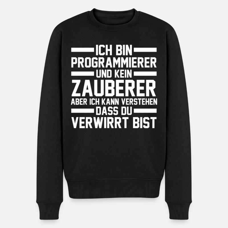 Programmieren Entwickler Coder Programmierer - Männer Premium Bio Pullover - Schwarz