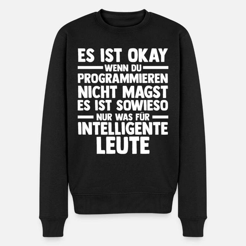 Programmieren Entwickler Coder Programmierer - Männer Premium Bio Pullover - Schwarz