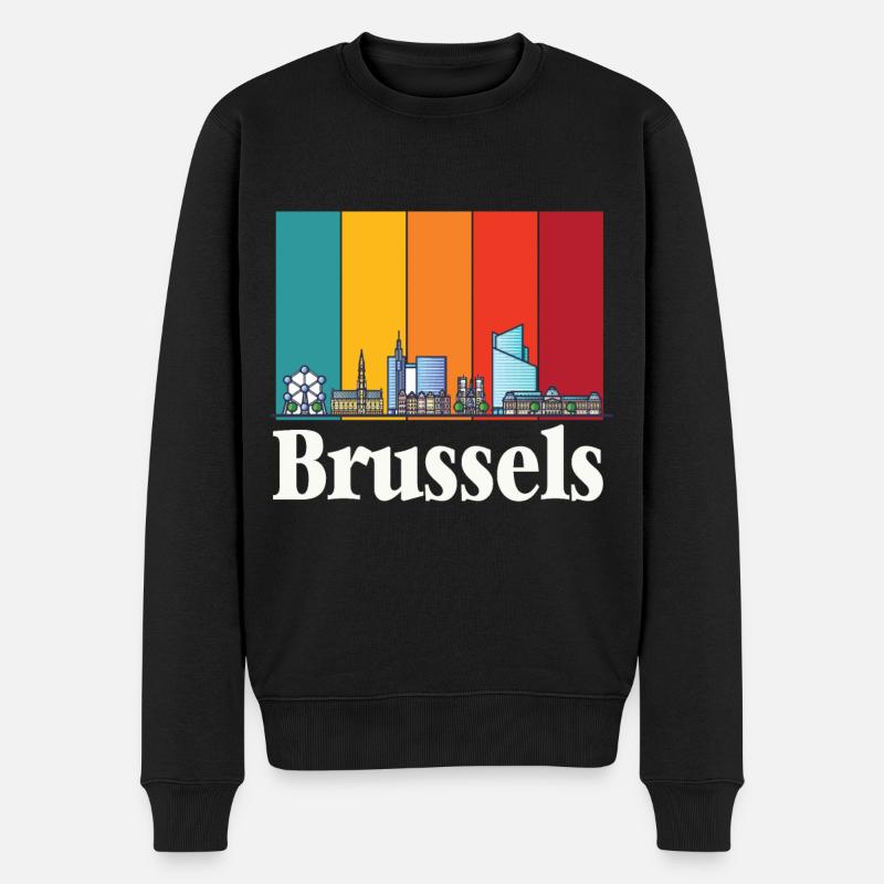 Brüssel Atomium Atomkern Wissenschaft für Physik - Männer Premium Bio Pullover - Schwarz