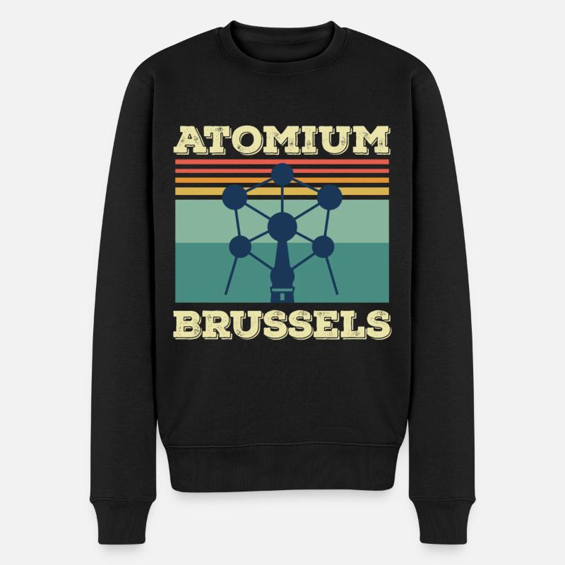 Bruxelles Atomium Heartbeat Atomic nucleus Science - Pull Premium bio Homme - noir
