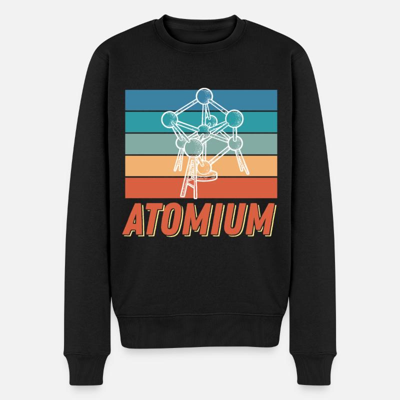 Atomium Wissenschaft Atomkern Physik Atom Physiker - Männer Premium Bio Pullover - Schwarz