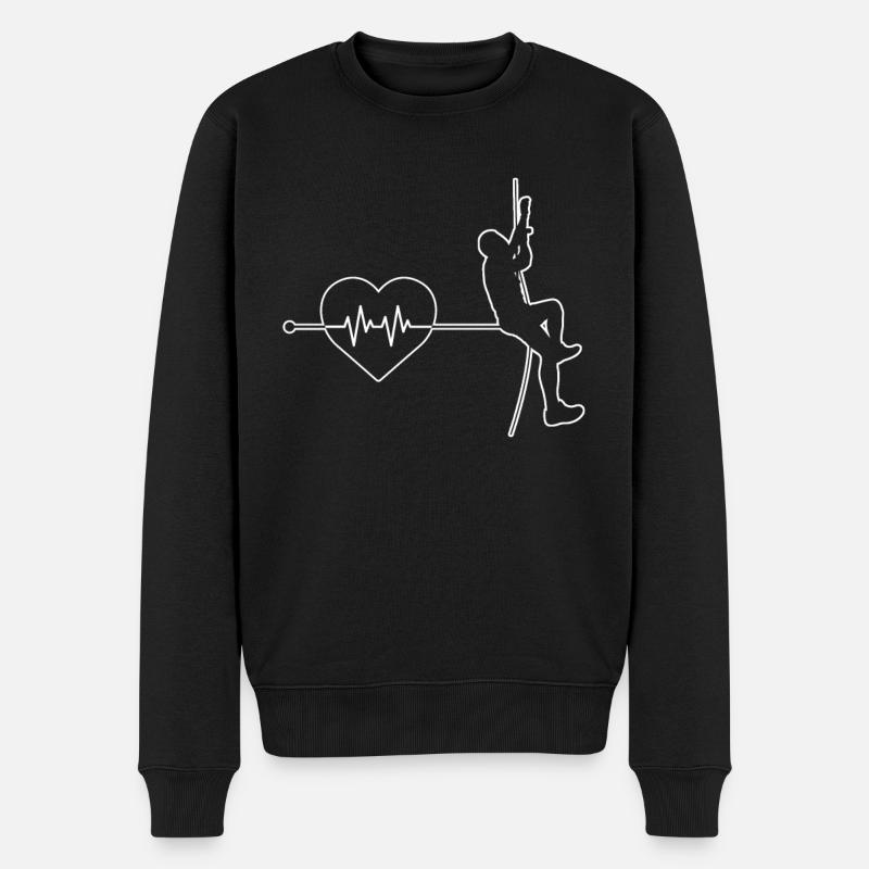 Accélération du rythme cardiaque - Pull Premium bio Homme - noir