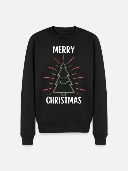 Merry Christmas Funny Christmas Shirt - Men's Premium Organic Jumper - black