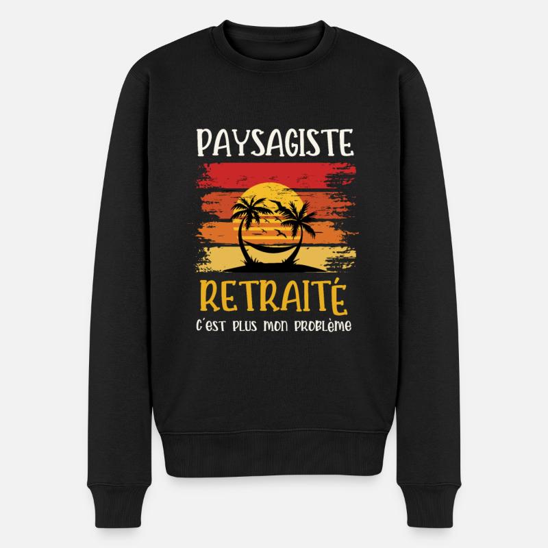 paysagiste retraité - Pull Premium bio Homme - noir