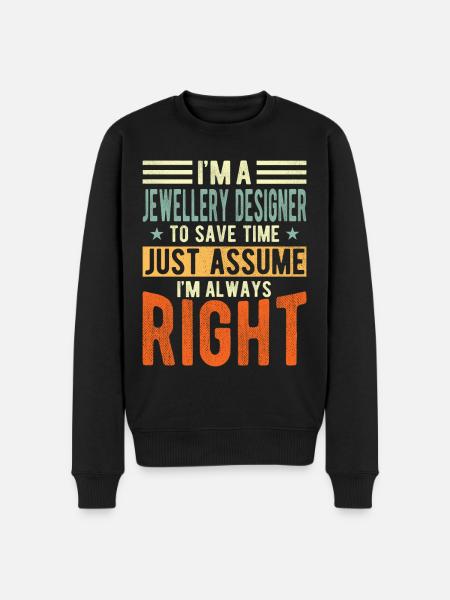 Schmuckdesigner - Männer Premium Bio Pullover - Schwarz