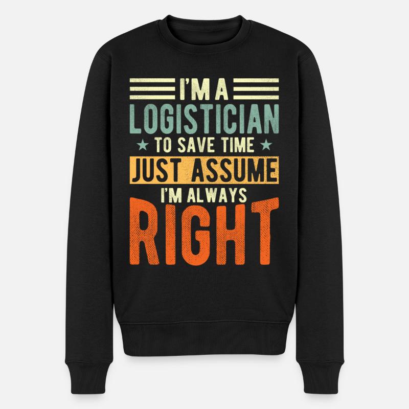 Logistique - Pull Premium bio Homme - noir