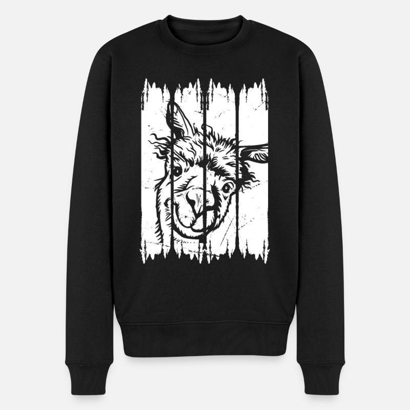 Llama Head Alpaga Llama Farmer Llama Farm Llama Lama - Pull Premium bio Homme - noir