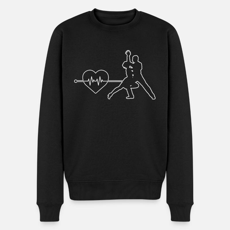 Rythme cardiaque dansant - Pull Premium bio Homme - noir
