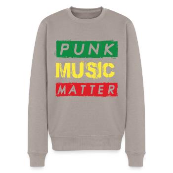 Punk Musik Materie Punks Rocking Weihnachten - Männer Premium Bio Pullover - Taupe - Vorne - Nico (187cm)