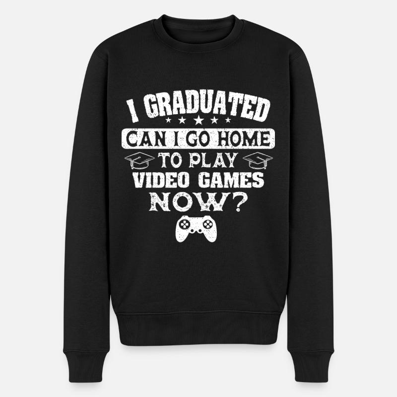 Absolventen Gamer Videospiel Zocker Abschluss - Männer Premium Bio Pullover - Schwarz