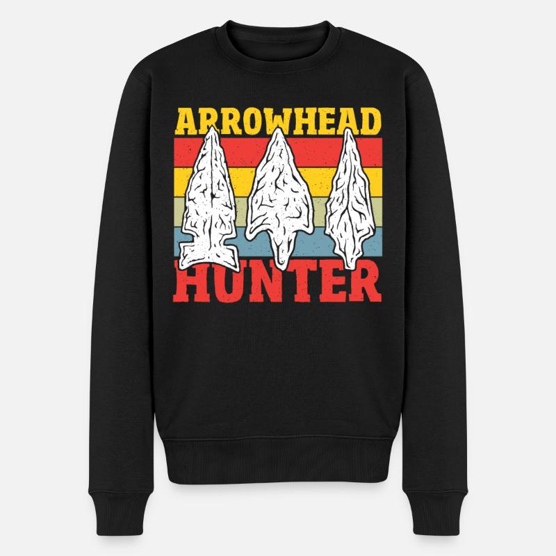 Pfeilspitzenjagd Pfeilspitzen-Jagd Pfeilspitzen-Sa - Männer Premium Bio Pullover - Schwarz
