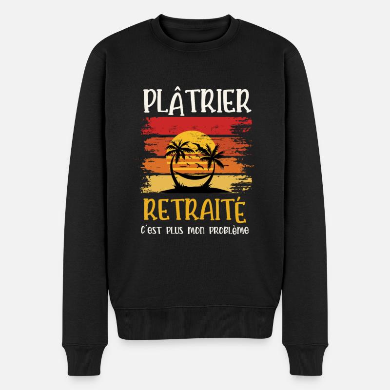 plâtrier retraité - Pull Premium bio Homme - noir