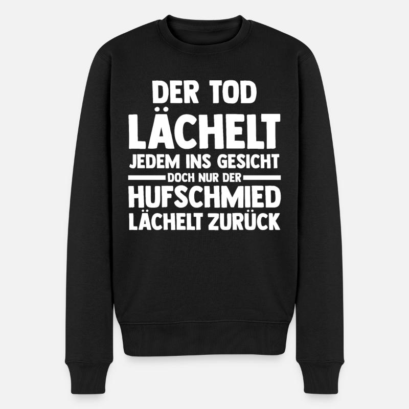 Hufbeschlagschmied Pferdeschmied Hufschmied - Männer Premium Bio Pullover - Schwarz
