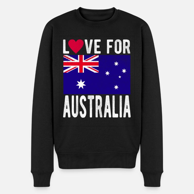 Drapeau de l’Australie - Pull Premium bio Homme - noir
