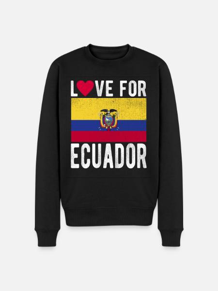 Ecuador Flag - Men's Premium Organic Jumper - black