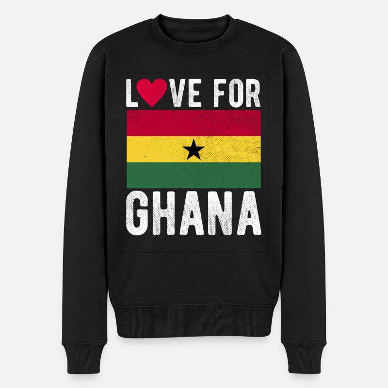 Drapeau du Ghana - Pull Premium bio Homme - noir