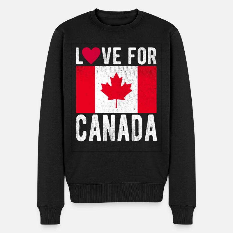 Drapeau du Canada - Pull Premium bio Homme - noir