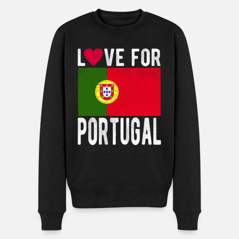 Drapeau du Portugal - Pull Premium bio Homme - noir